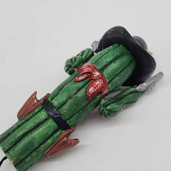 Rustic Country Western Christmas Ornament Cowboy Cactus Figurine Sheriff - Picture 5 of 8